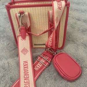 Steve Madden Pink and Cream Shoulder Bag